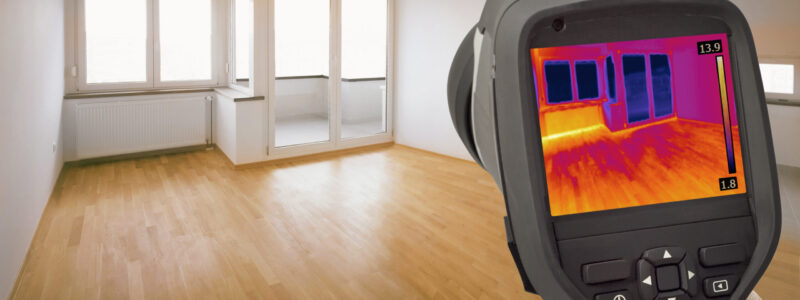 Thermal Image of Heat Leak thru Windows